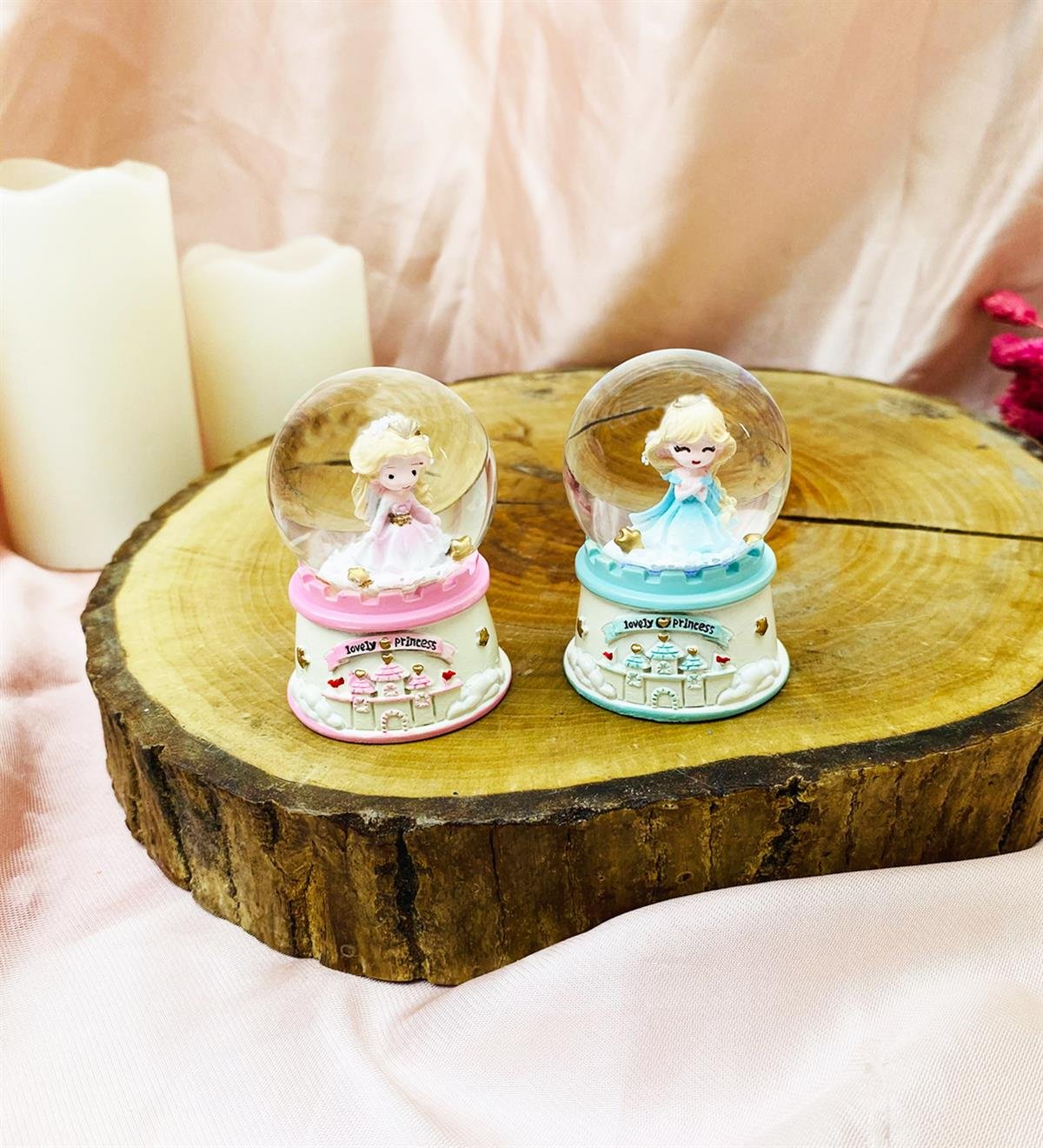 Sevimli Prenses Tasarımlı Mini Işıklı Kar KüresigiftmodaBam-149