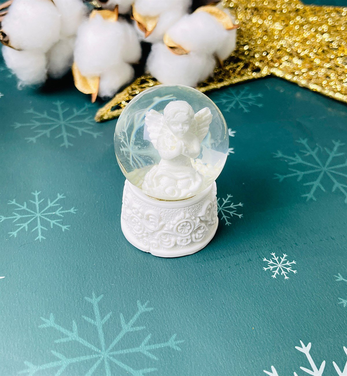 Beyaz Melek Mini Kar KüresigiftmodaGM-4247