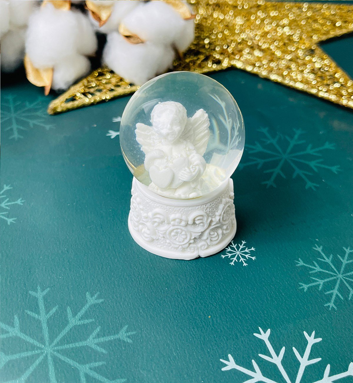 Beyaz Melek Mini Kar KüresigiftmodaGM-4247