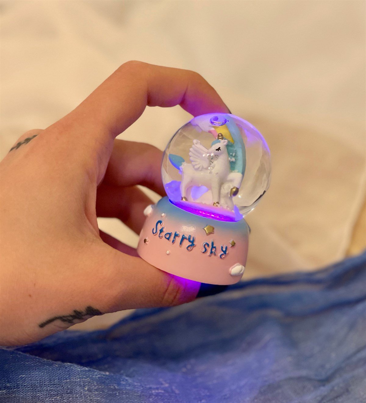 Mini Işıklı Unicorn Starry Sky Kar KüresiGiftmodaGM-4168