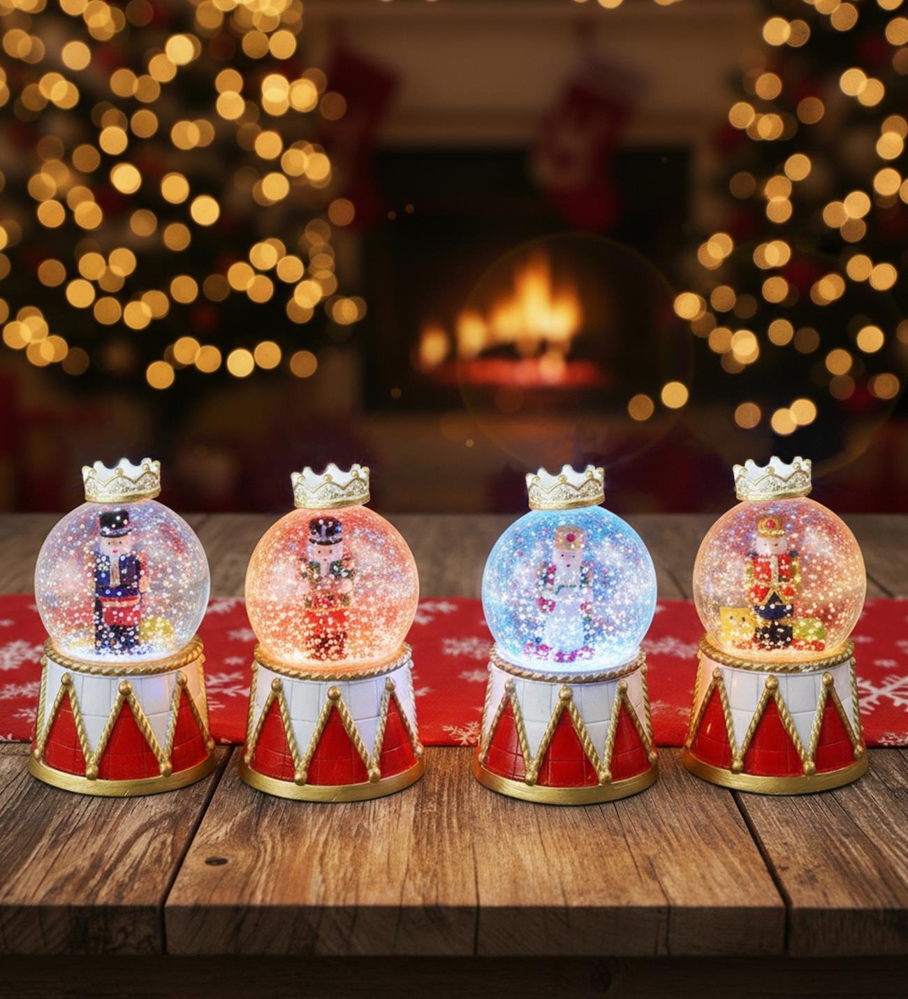 Fındıkkıran Yılbaşı Temalı Işıklı Mini Kar KüresigiftmodaBM-1751	