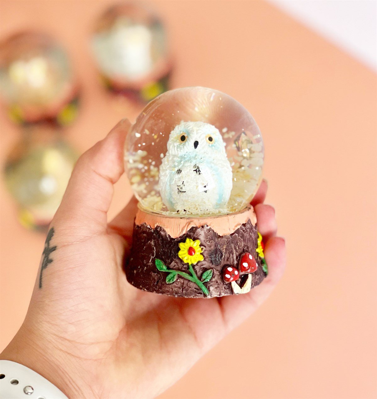 Sevimli Baykuş Tasarımlı Orta Boy Kar KüresigiftmodaGM-4250