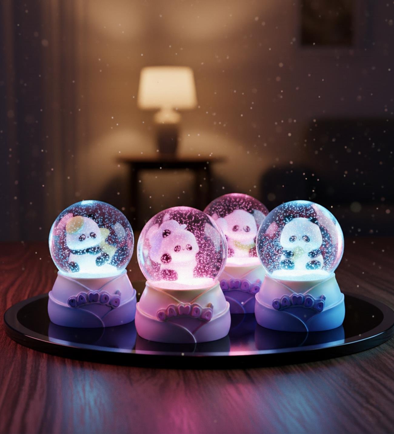 Panda Orta Boy Işıklı Kar KüresigiftmodaBM-1903	