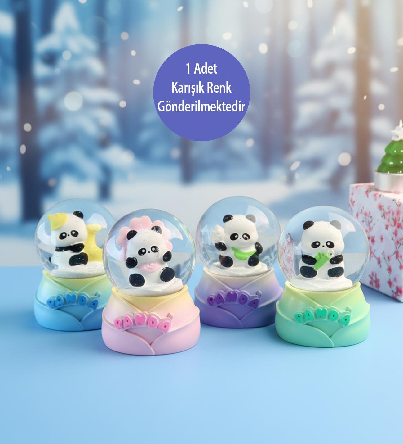 Panda Orta Boy Işıklı Kar KüresigiftmodaBM-1903	