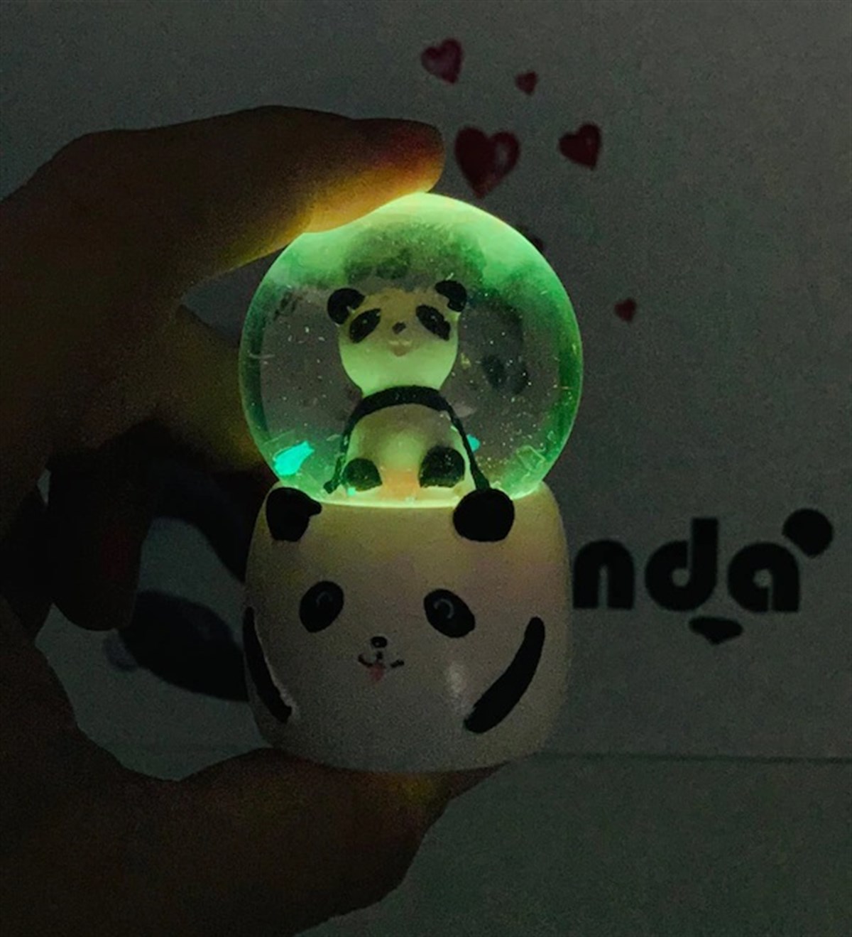 Mini Işıklı Panda Kar KüresigiftmodaGm-1480