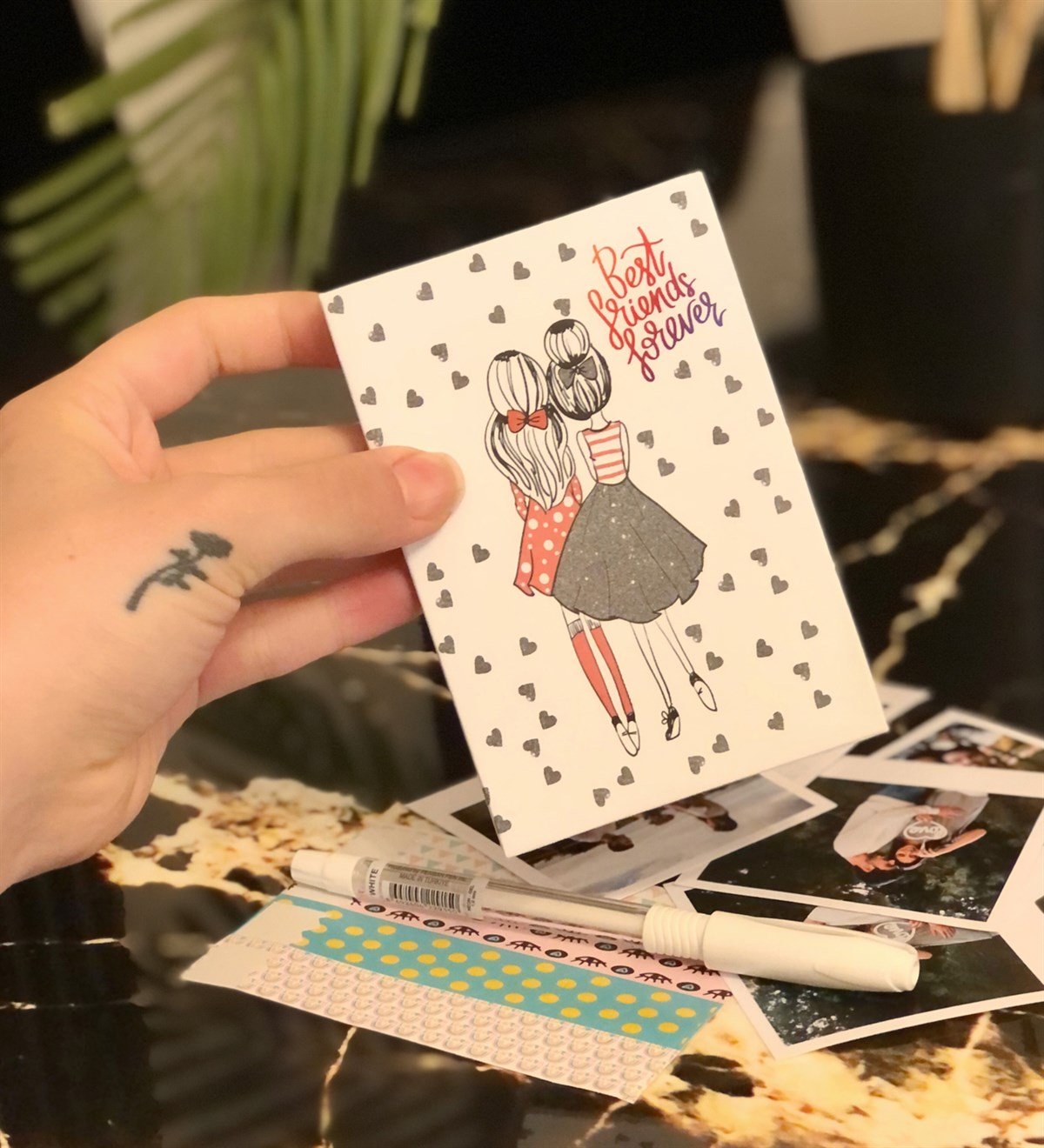 Kişiye Özel 6 Fotoğraflı Best Friends Tasarımlı Mini Albüm GiftmodaGmab100018	