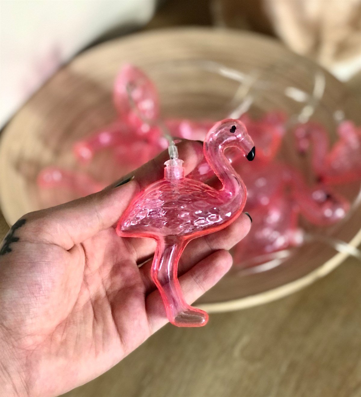 Kişiye Özel 6 Fotoğraflı Flamingo Dekoratif Led Lamba Giftmoda Gm-1280-Ko