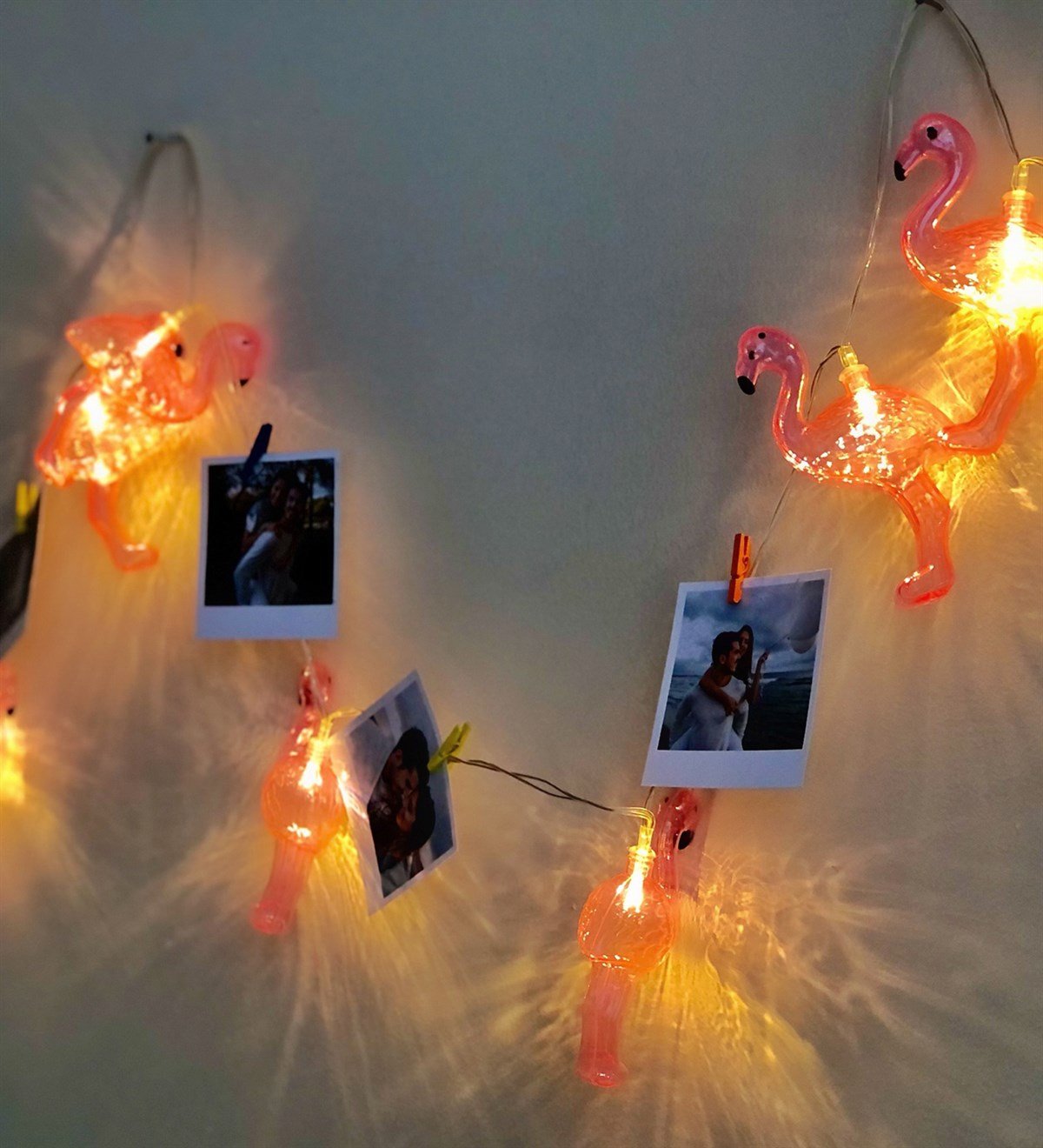 Kişiye Özel 6 Fotoğraflı Flamingo Dekoratif Led Lamba Giftmoda Gm-1280-Ko