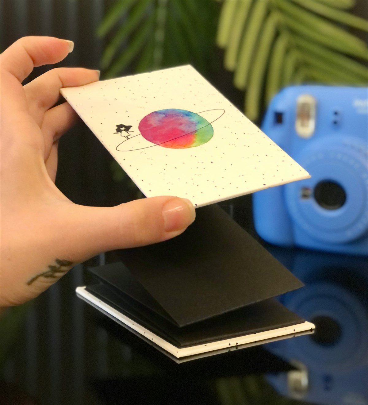 Kişiye Özel 6 Fotoğraflı Satürünlü Kız Tasarımlı Mini Albüm GiftmodaGmab100020