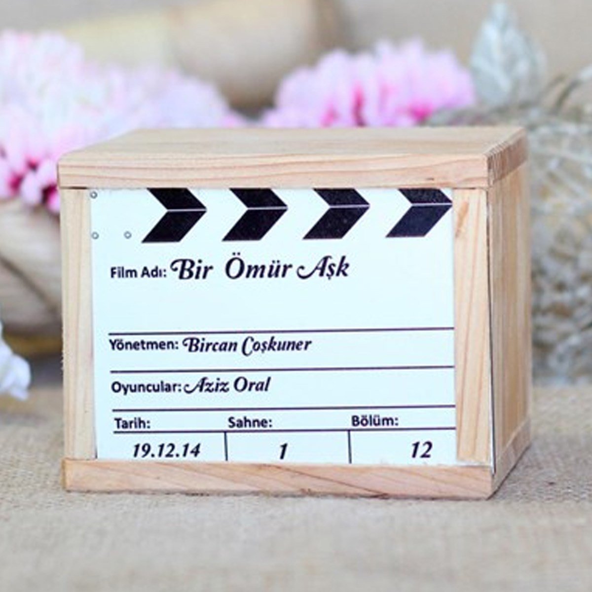 Kişiye Özel Ahşap Kutusunda Klaket Kupa BardakMarkasızGM00004