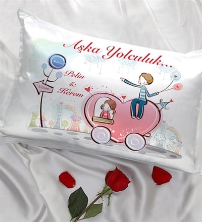 Kişiye Özel Aşka Yolculuk Yastık