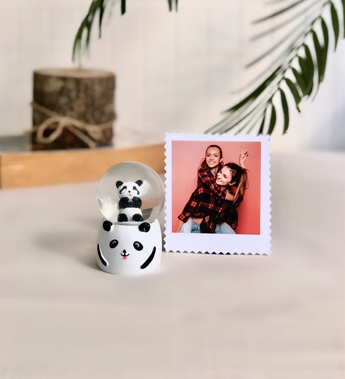 Kişiye Özel Fotoğraf Ve Panda Mini Kar KüresiGiftmodaPanda-Mini-Küre-Ko