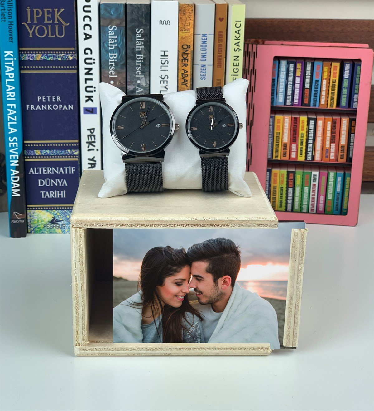 Kişiye Özel Fotoğraflı Çift SaatiGiftmodaÇift-Saat