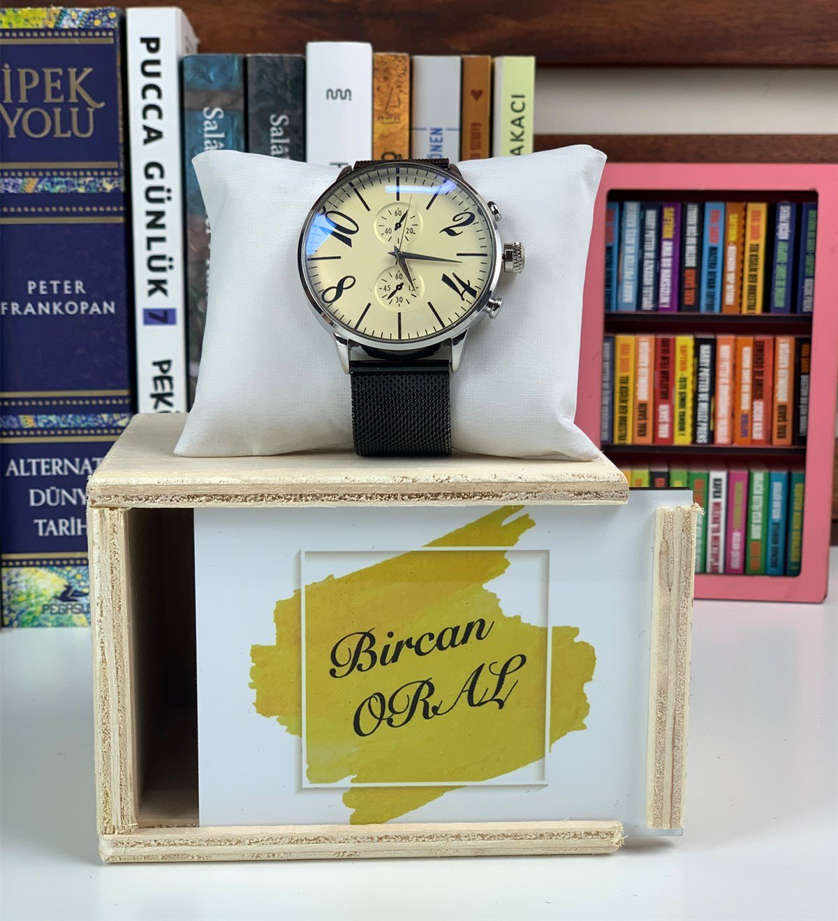 Kişiye Özel Hasır Kordon SaatGiftmodasaat33