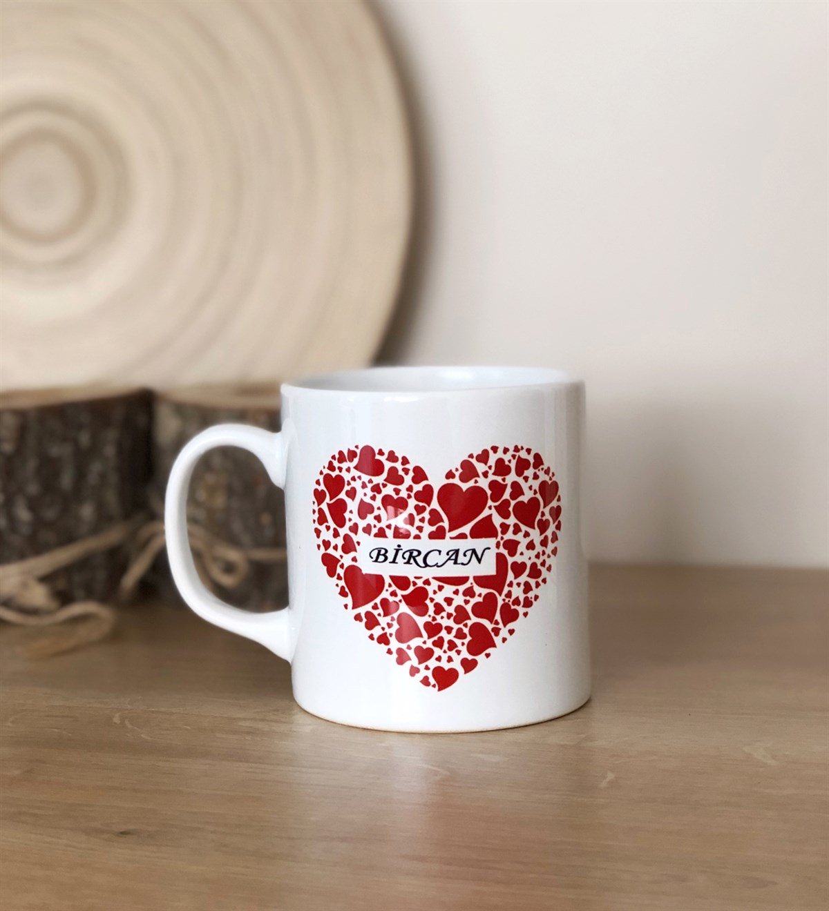 Kişiye Özel Kalp Tasarımlı 2'li Kupa BardakGiftmodaGMK6200