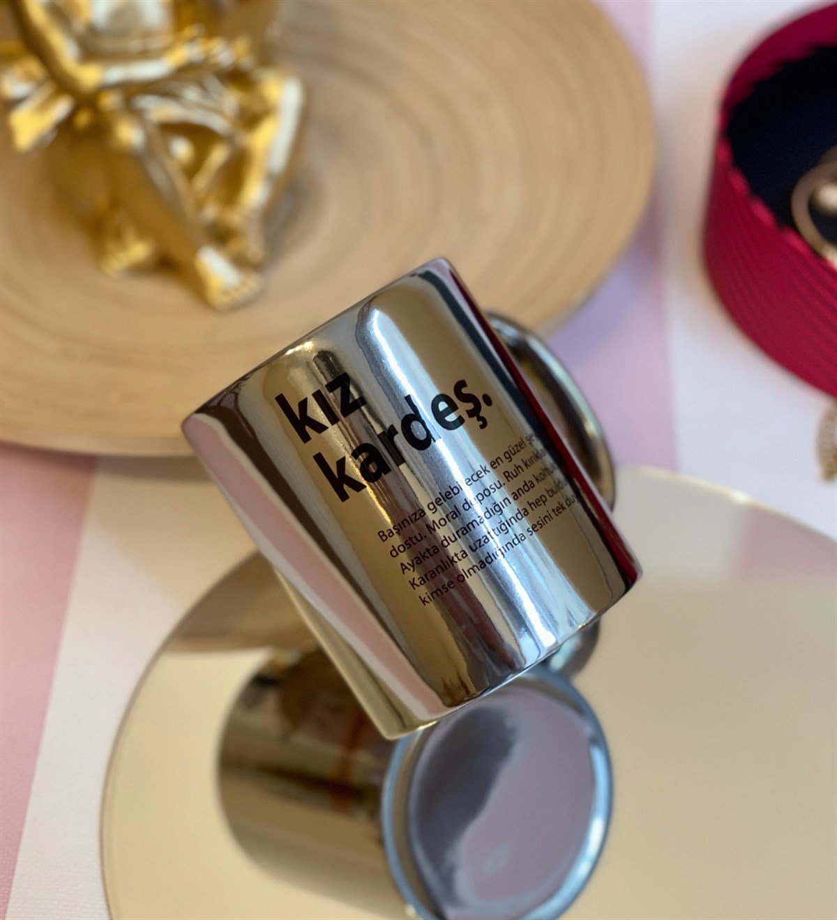 Kişiye Özel Kız Kardeş Tasarımlı Gümüş KupaGiftmodaKO-Kız-Kardeş-Gümüş-Kupa