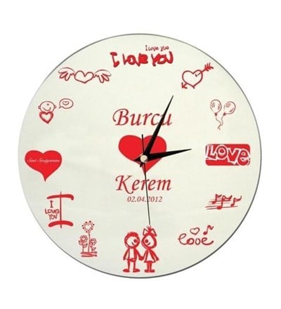 Kişiye Özel Love Duvar Saati