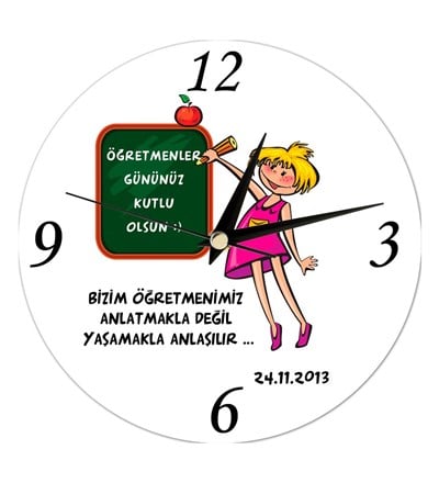 Kişiye Özel Öğretmenler Günü Duvar Saati