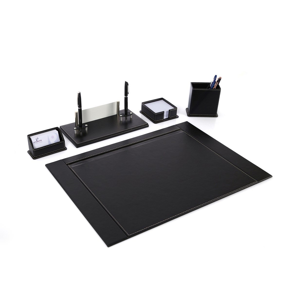 Kişiye Özel Siyah Deri Sümen TakımıGift modaPRZ-1030