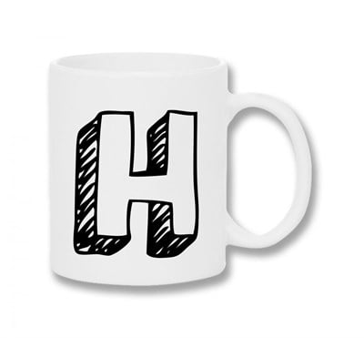 Kişiye Özel Tasarım Harf Kupa Bardak