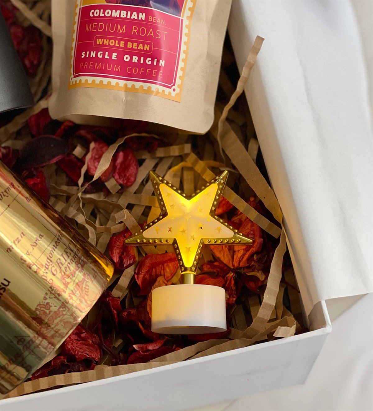 Kişiye Özel Travel Gold Kupa French Press & Filitre Kahve Sevgiliye Hediye SetiGiftmoda Gmhs100343