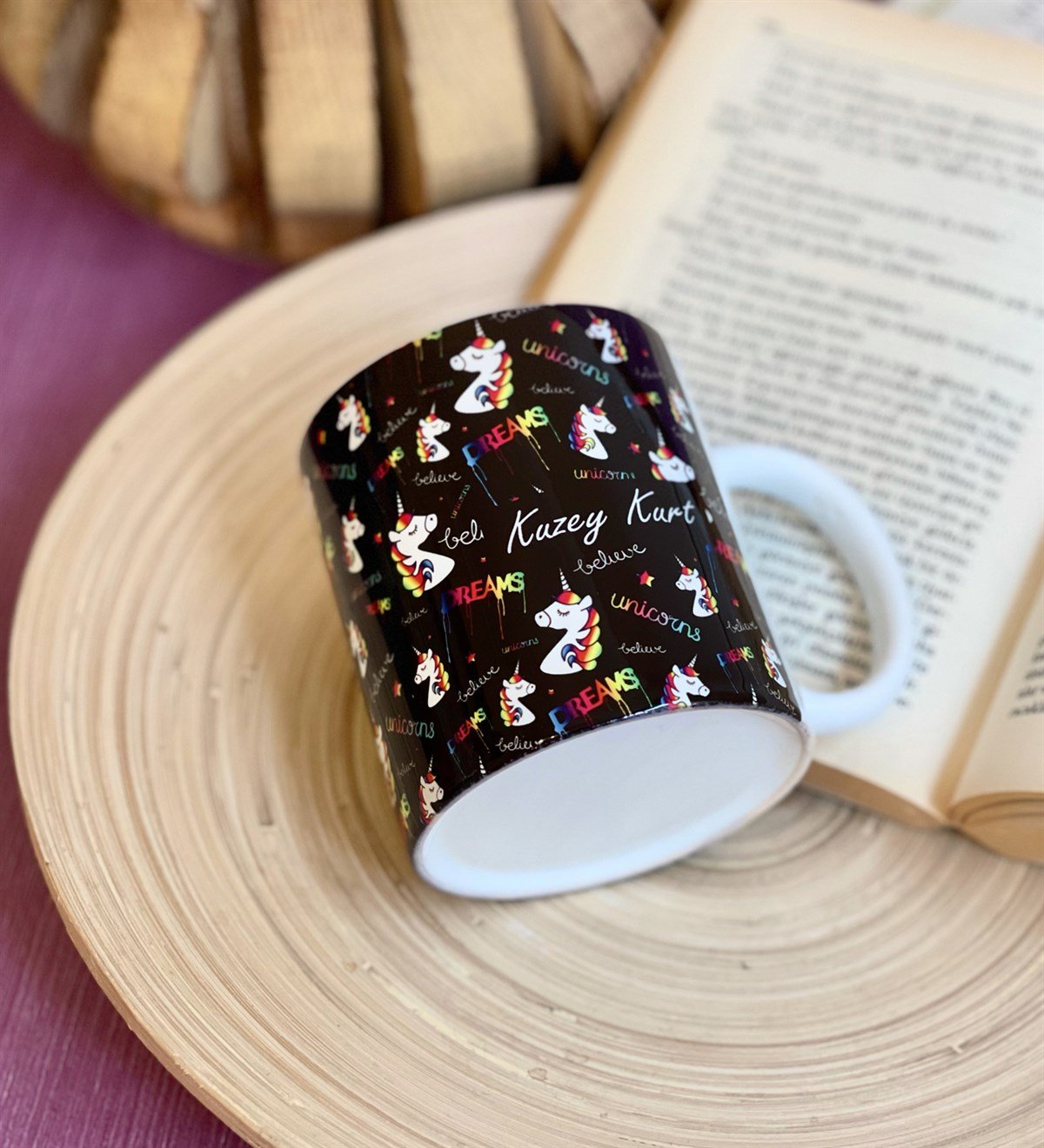 Kişiye Özel Unicorn Tasarımlı KupaGiftmodaGmkp100082