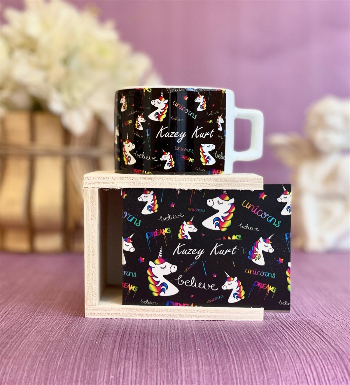 Kişiye Özel Unicorn Tasarımlı Kutulu KupaGiftmodaGmkp100062