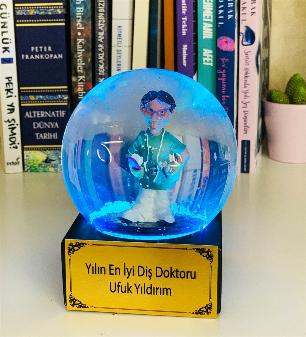 Kişiye Özel Yılın En İyi Diş Doktoru Işıklı Kar KüresiGiftmodaWG-017-K-Özel