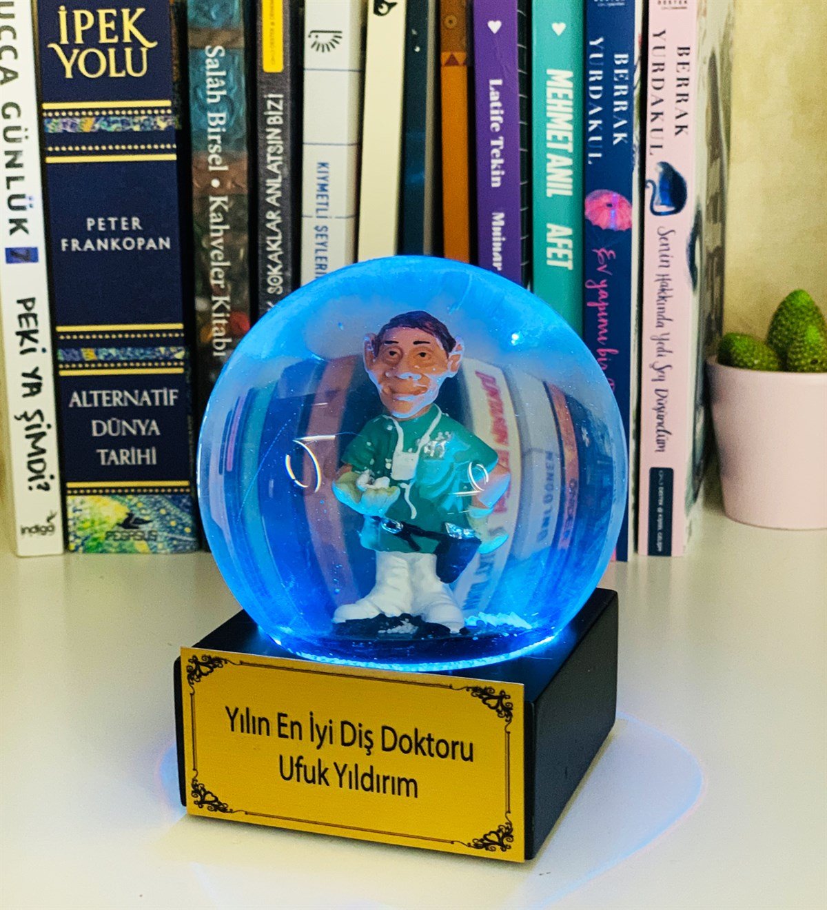 Kişiye Özel Yılın En İyi Diş Doktoru Işıklı Kar KüresiGiftmodaWG-016-K-Özel