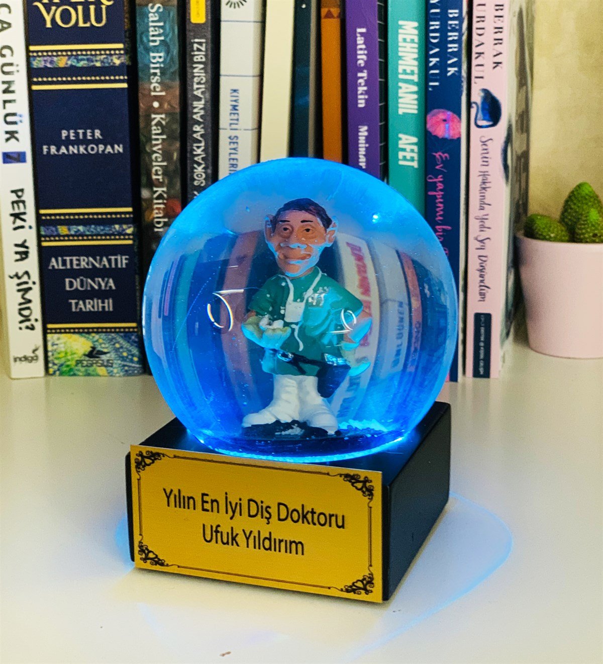 Kişiye Özel Yılın En İyi Diş Doktoru Işıklı Kar KüresiGiftmodaWG-016-K-Özel