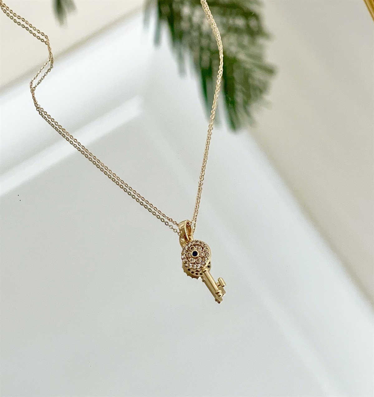 Şans Anahtarı Tasarımlı KolyeGiftmodaGmky100015