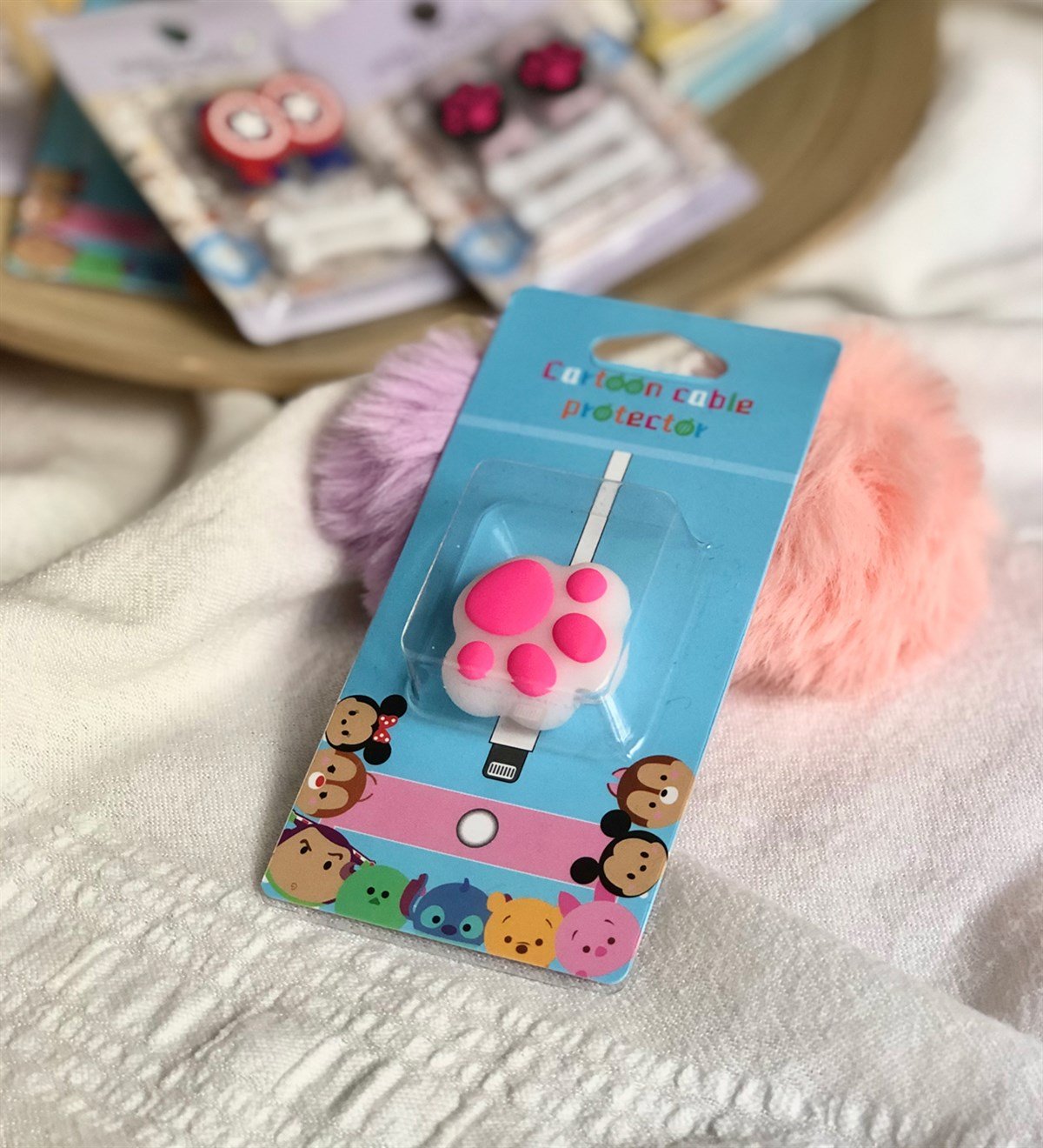Koyu Pembe Pati Kablo KoruyucuGiftmodaGm-4073-Koyu-Pembe