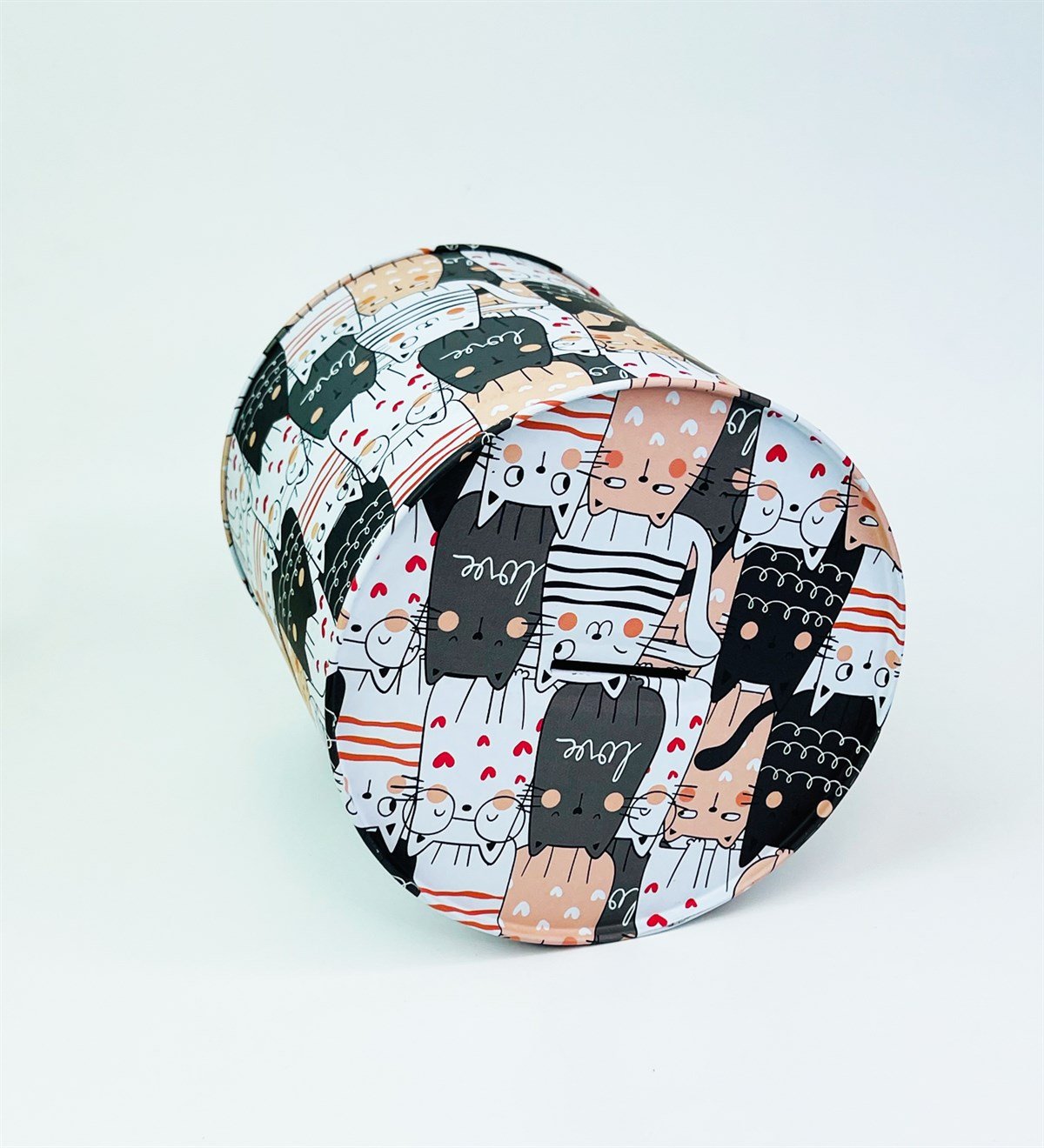 Be Free Cat Tasarımlı Büyük Boy Mat Metal KumbaragiftmodaGmkbr00005