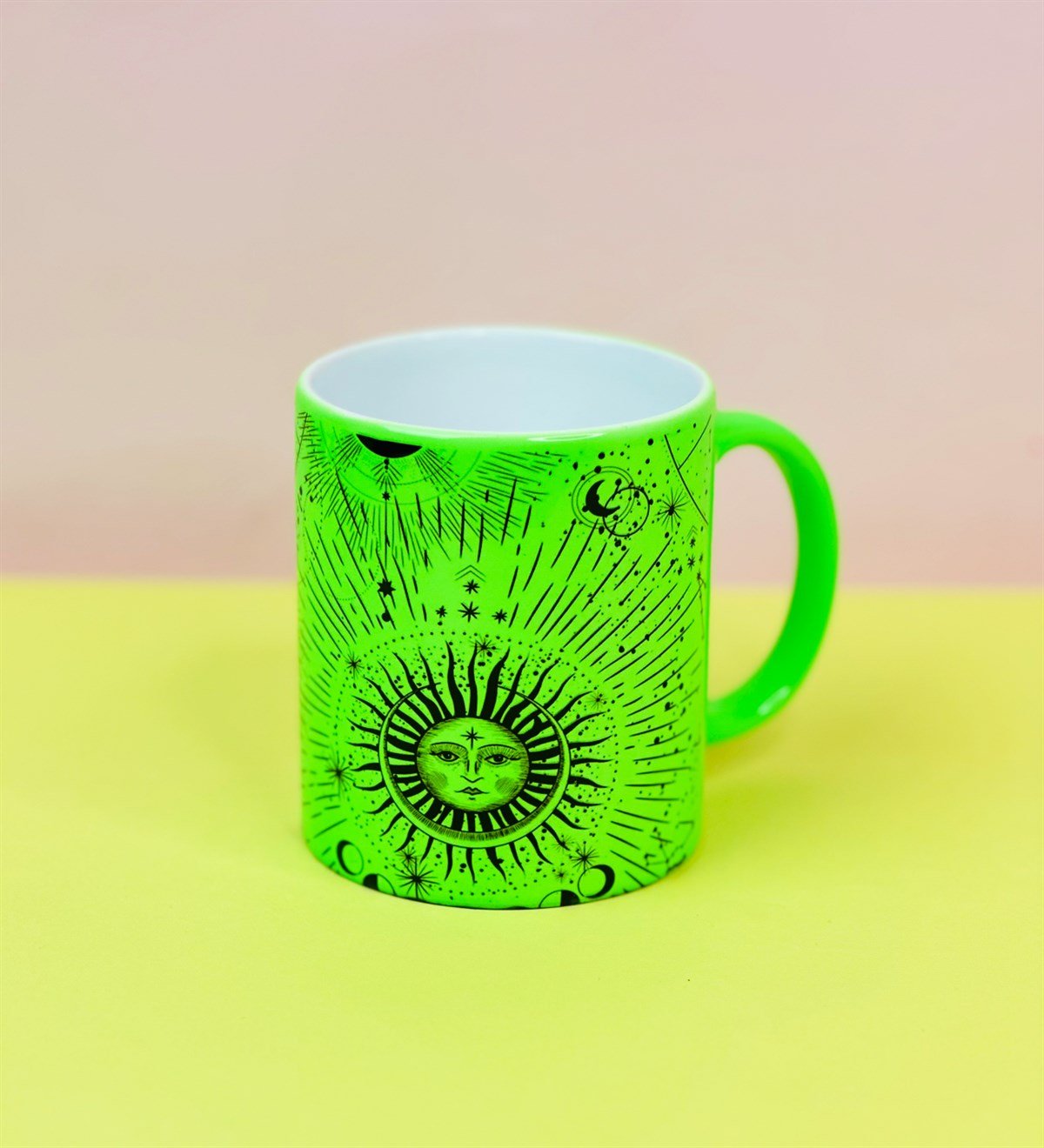 Tarot Ay Ve Güneş Tasarımlı Neon Kupa BardakgiftmodaGmkp100610