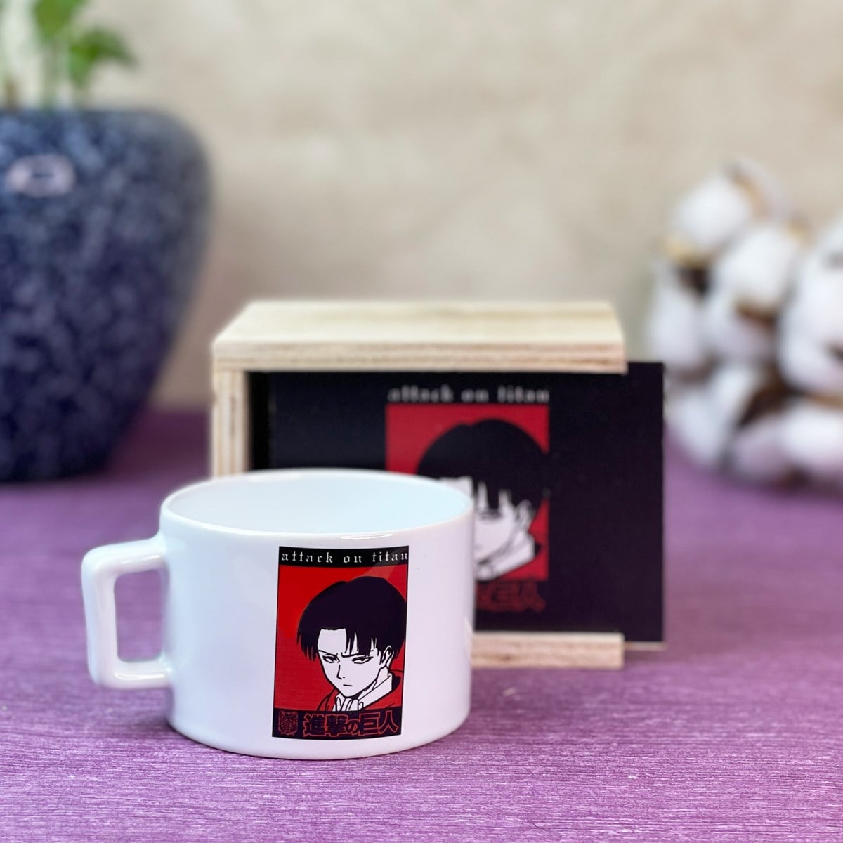 Levi Attack On Titan Tasarımlı Kutulu KupagiftmodaGmkp100356