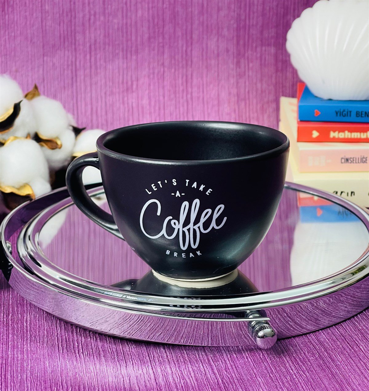 Let's Take A Coffee Break Tasarımlı 6 Cm Kupa BardakgiftmodaGmkp100247