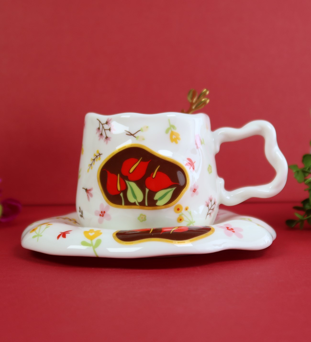 Çiçek Bahçesi Fincan Seti BM-2366giftmodaBM-2366