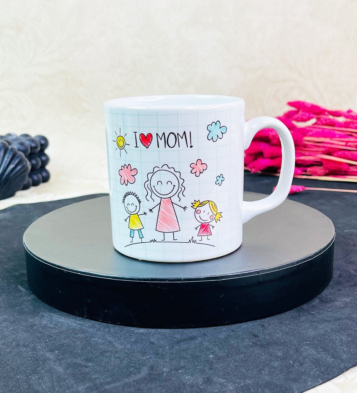 Çizgi Anne Kız Ve Erkek Çocuk Tasarımlı Kupa BardakgiftmodaGmkp100556