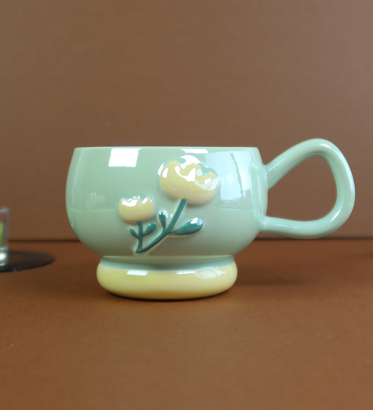 Pastel Çiçek Seramik Kahve Kupası BM-2364giftmodaBM-2364