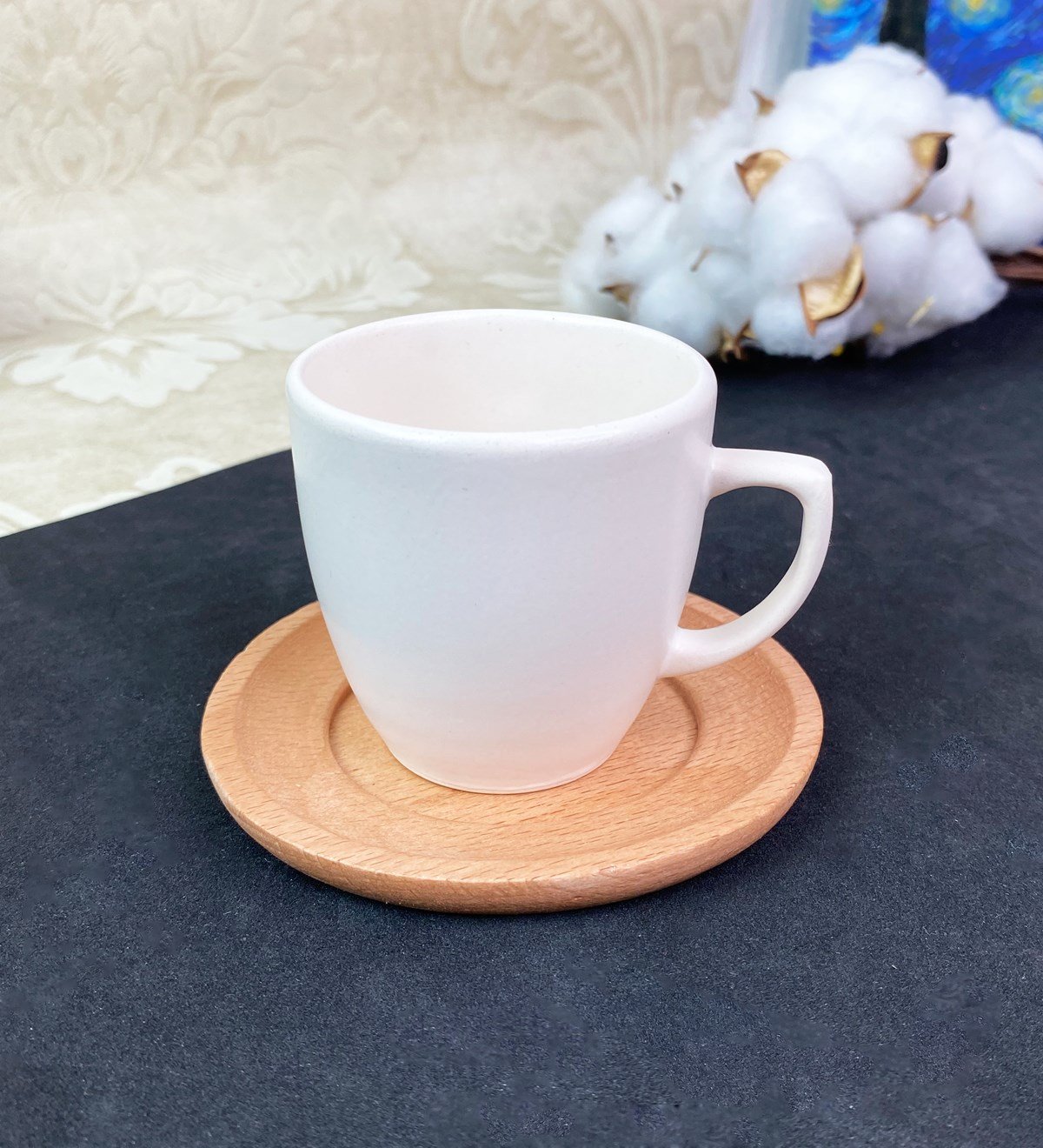 Ahşap Tabaklı Türk Kahvesi FincanıgiftmodaGmkp100571