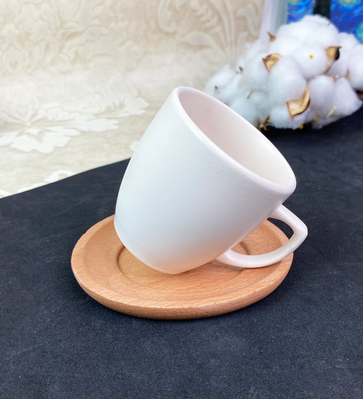 Ahşap Tabaklı Türk Kahvesi FincanıgiftmodaGmkp100571