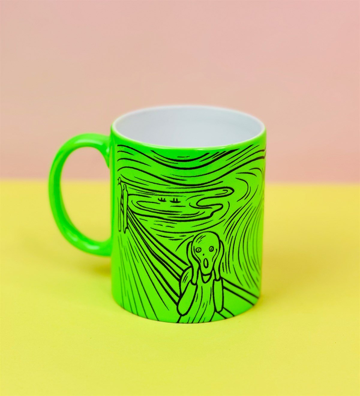 Çığlık Tablo Tasarımlı Neon Kupa BardakgiftmodaGmkp100608