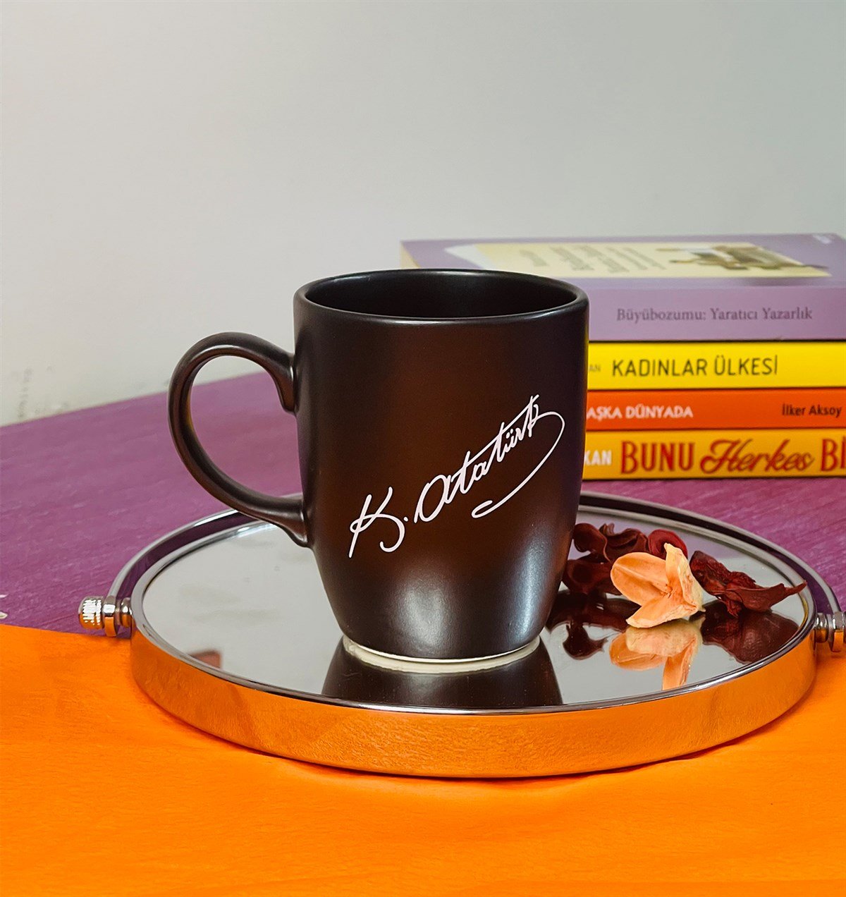 M.Kemal Atatürk İmza Tasarımlı 9 Cm Kupa BardakgiftmodaGmkp100232