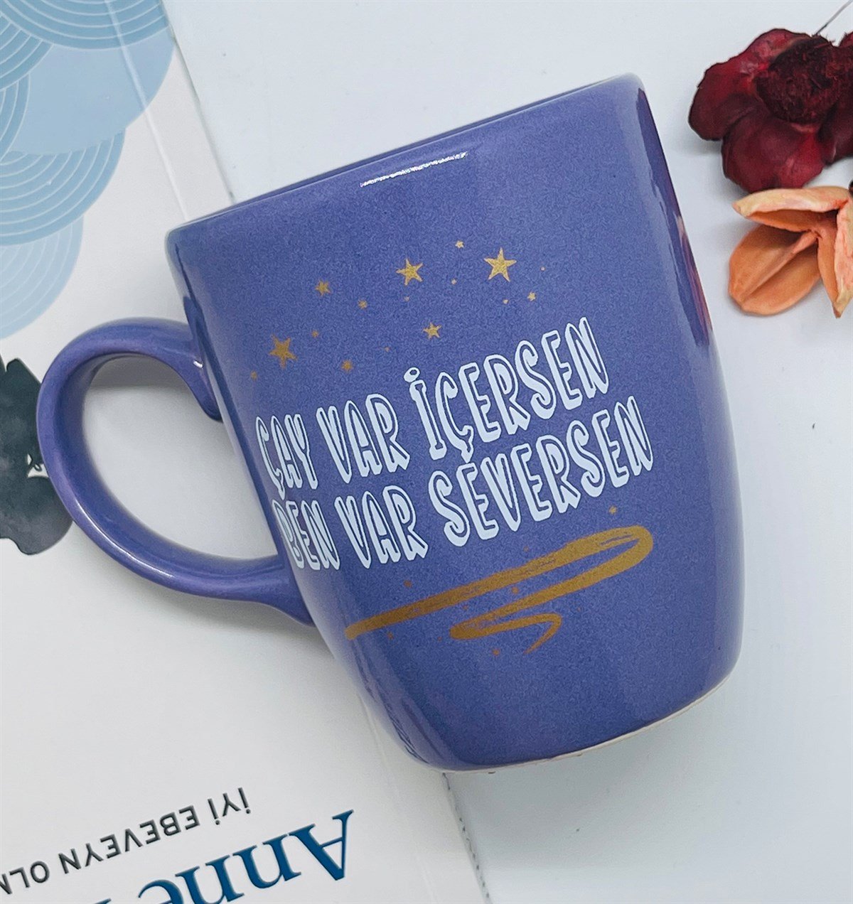 Çay Var İçersen Ben Var Seversen Tasarımlı 9 Cm Kupa BardakgiftmodaGmkp100216