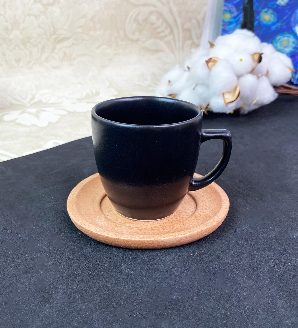 Ahşap Tabaklı Türk Kahvesi FincanıgiftmodaGmkp100571