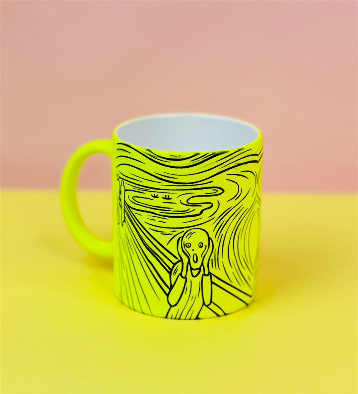 Çığlık Tablo Tasarımlı Neon Kupa BardakgiftmodaGmkp100608