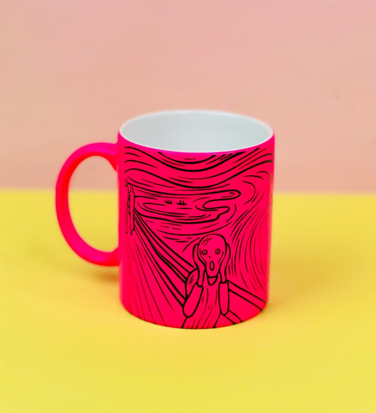 Çığlık Tablo Tasarımlı Neon Kupa BardakgiftmodaGmkp100608