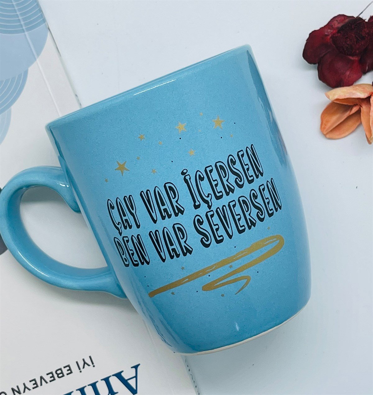 Çay Var İçersen Ben Var Seversen Tasarımlı 9 Cm Kupa BardakgiftmodaGmkp100216
