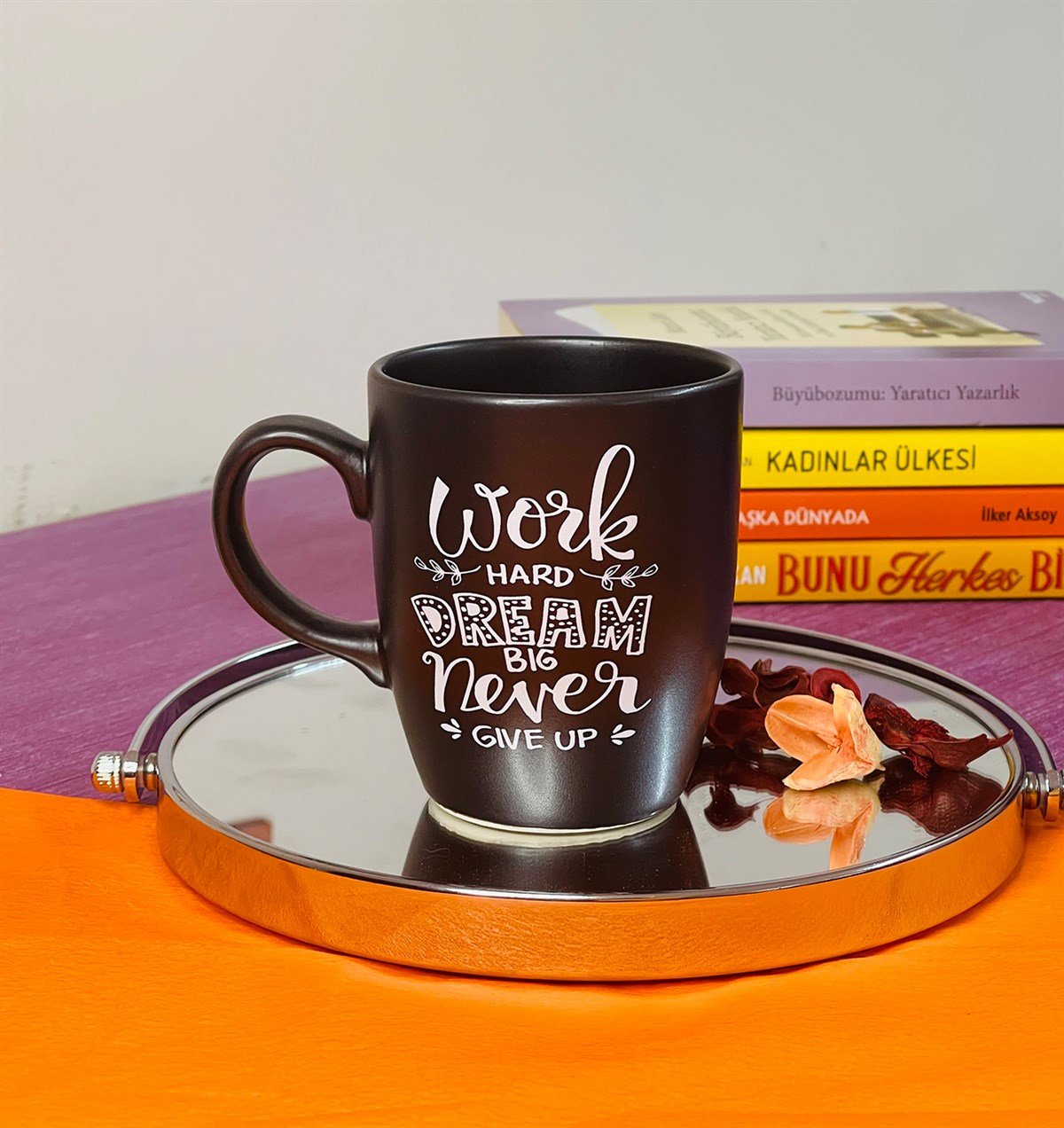 Work Hard Dream Tasarımlı 9 Cm Kupa BardakgiftmodaGmkp100243