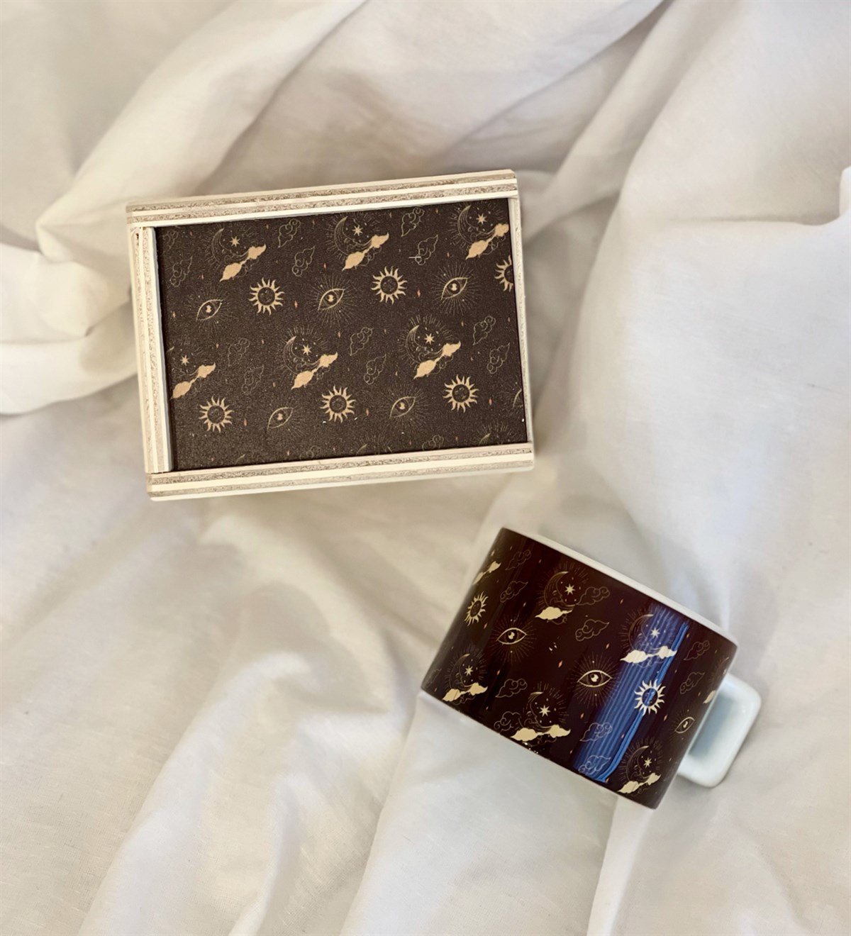 Tarot Ay Bulut Tasarımlı Kutulu KupaGiftmodaGmkp100131